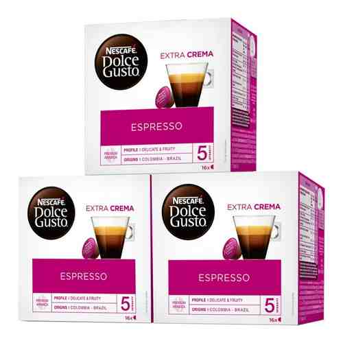 Кофе в капсулах Nescafe Dolce Gusto Espresso 16шт (упаковка 3 шт.) арт. 981418pack
